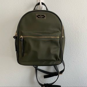 Kate Spade nylon dark green mini backpack
